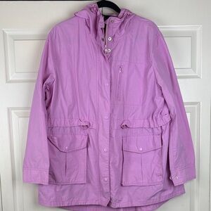 J. Crew The Perfect Lightweight Raincoat Lavender Size Large